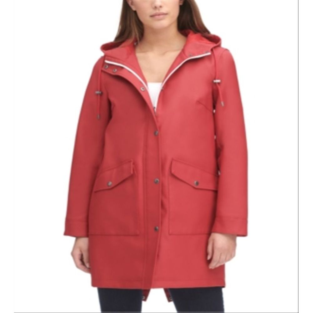 Levi's Women's Water Resistant Rain Jacket Red Size Medium